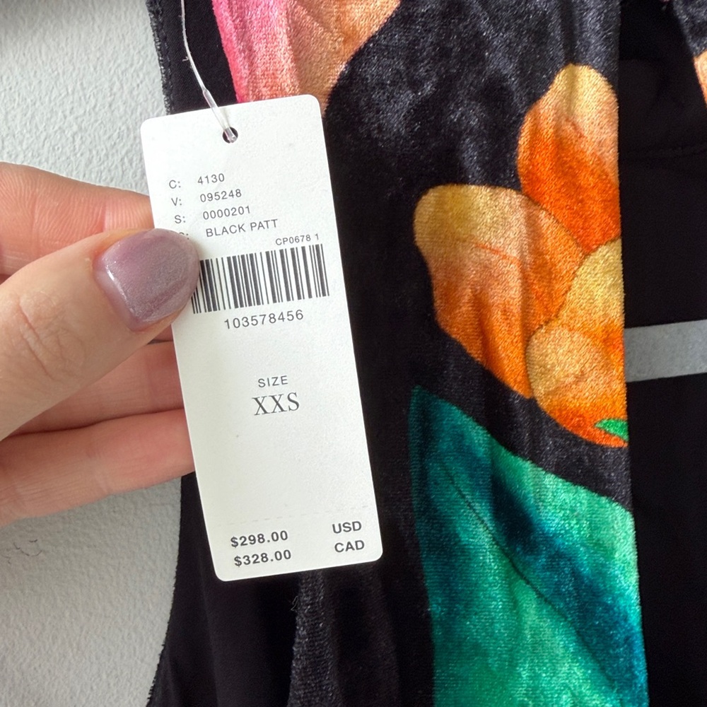 Farm Rio × Anthropologie Mock-Neck Printed
Velvet Midi Dress, NWT - Picture 7 of 7